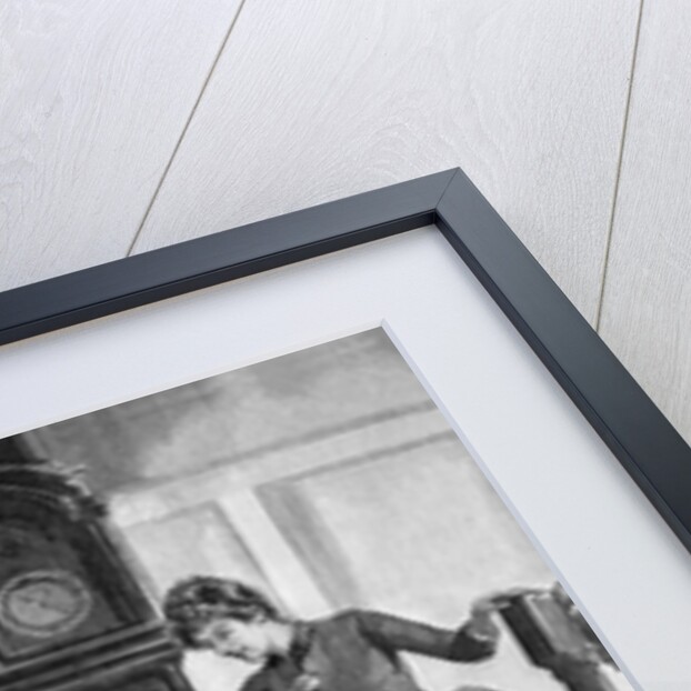 Couple Caught Kissing Under the Mistletoe by Frank E. Cox