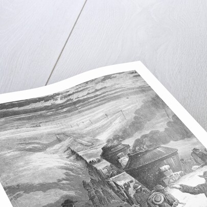 Train Cars Snowbound by Anonymous