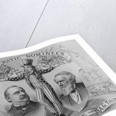 Grover Cleveland and A. G. Thurman on Election Poster by Anonymous