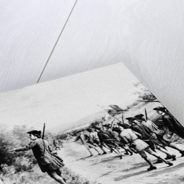 Minuteman Leaving Family to Join War by Anonymous