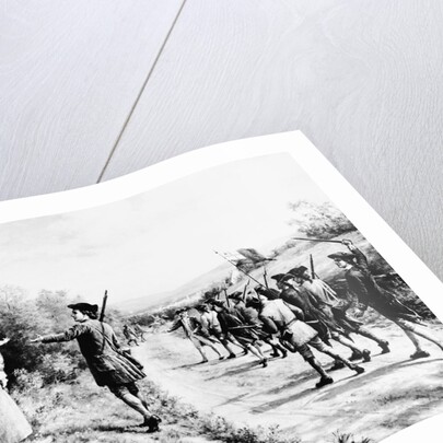Minuteman Leaving Family to Join War by Anonymous