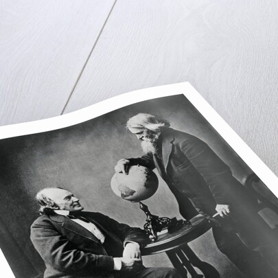 Louis Agassiz and Benjamin Peirce with a Globe by Anonymous