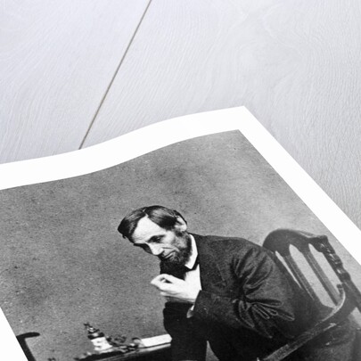 President Abraham Lincoln Sitting in Chair by Anonymous