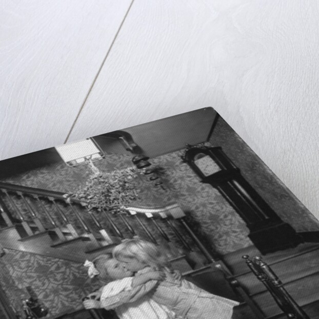 Little Children Kissing Under the Mistletoe by Anonymous