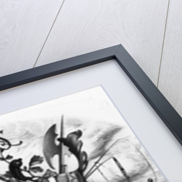 Lithograph of Santa Claus with Hunting Regalia by Anonymous