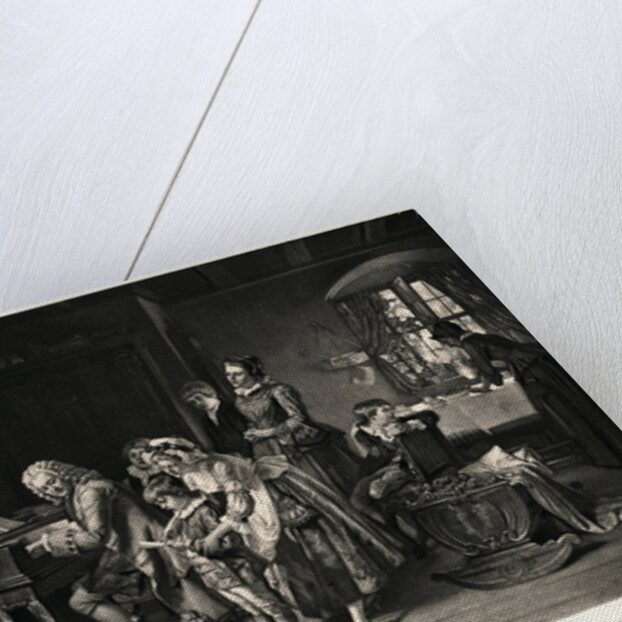 Morning Prayers in the Family of Sebastian Bach Photogravure by Anonymous