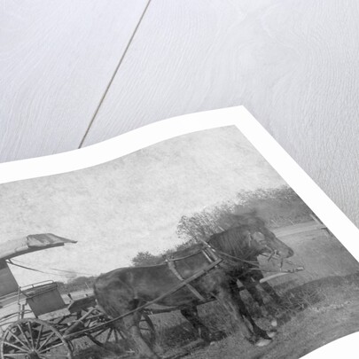 Portrait of an Early Meat Deliverer with His Cart by Anonymous