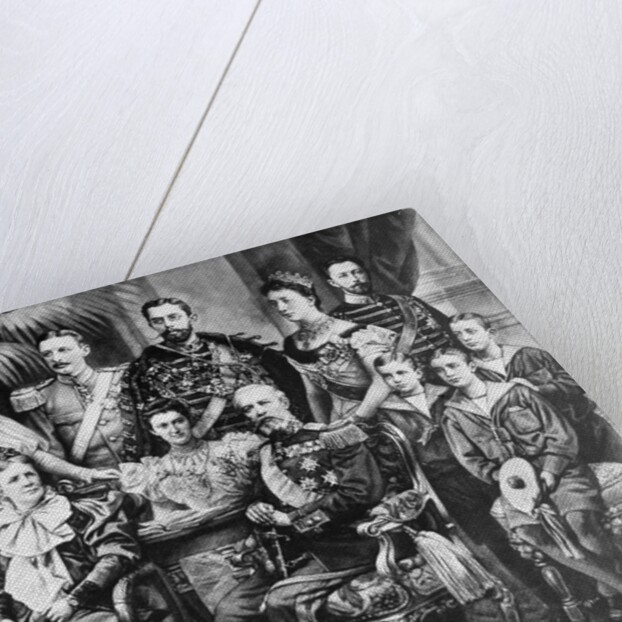 King Oscar II with Swedish Royal Family by Anonymous