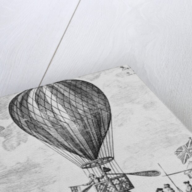 Crowd Watching Hot Air Balloon Ascending at Moorfields by Anonymous