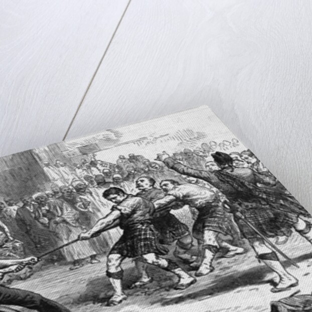 Drawing with Gazing Crowd and Military Men in Tug of War by Anonymous