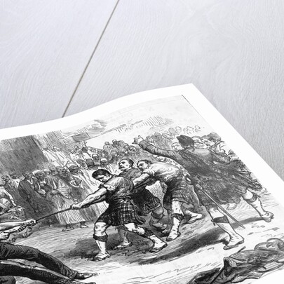 Drawing with Gazing Crowd and Military Men in Tug of War by Anonymous
