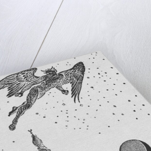 Illustration of the Devil Hovering over City of Constantinople by Anonymous