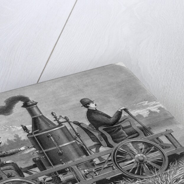Men Operating Steam Hand Car by Anonymous