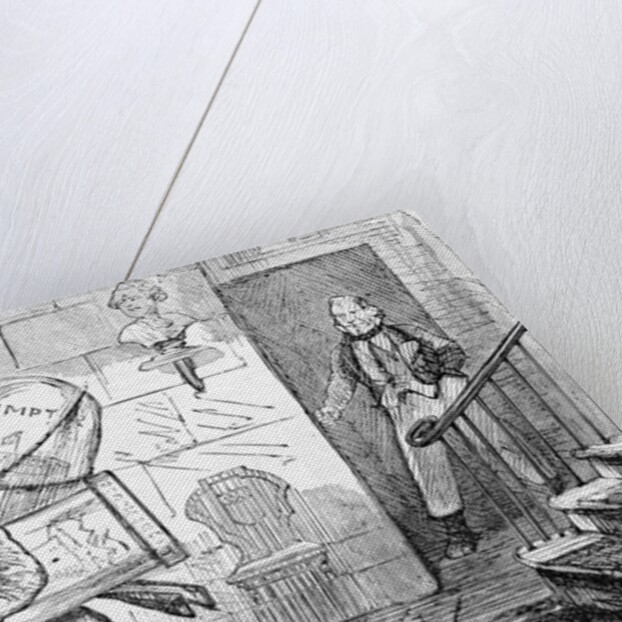 Political Cartoon of Jefferson Davis Carrying a Lighthouse and Fort Sumpter by Anonymous