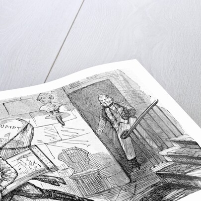 Political Cartoon of Jefferson Davis Carrying a Lighthouse and Fort Sumpter by Anonymous