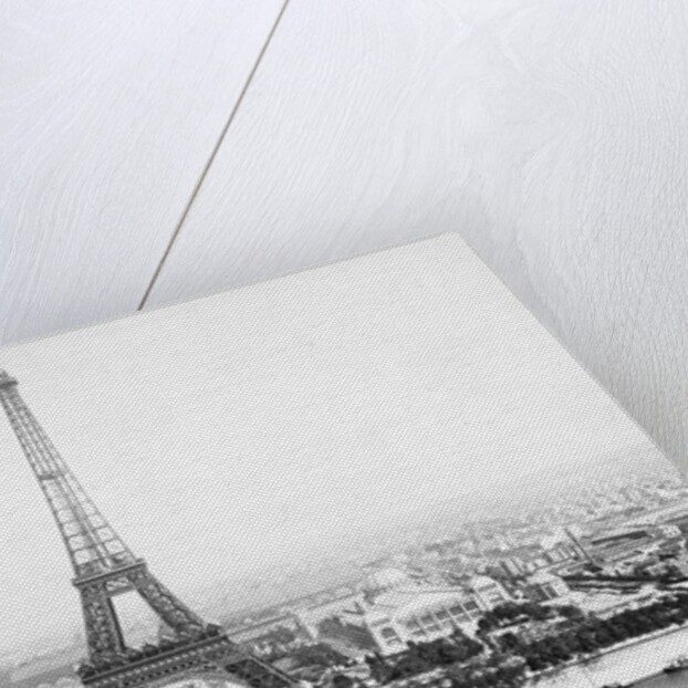 Panoramic View of Exhibition Grounds in Paris with Eiffel Tower by Anonymous