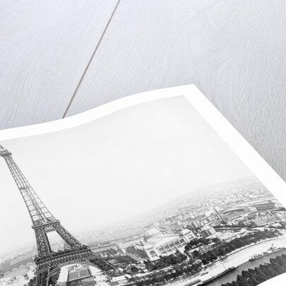 Panoramic View of Exhibition Grounds in Paris with Eiffel Tower by Anonymous