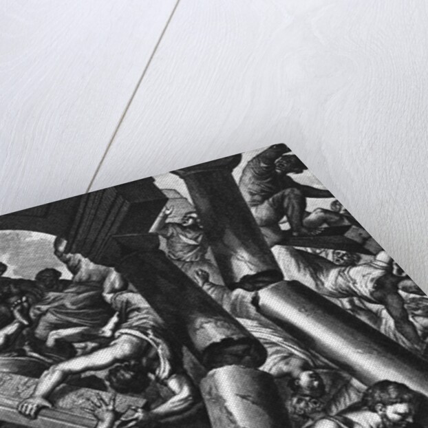 Illustration Depicting Samson Destroying Temple by Anonymous