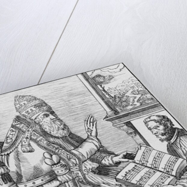 Print of Palestrina Showing Pope Julian III His New Mass by Anonymous