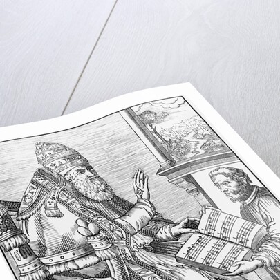 Print of Palestrina Showing Pope Julian III His New Mass by Anonymous
