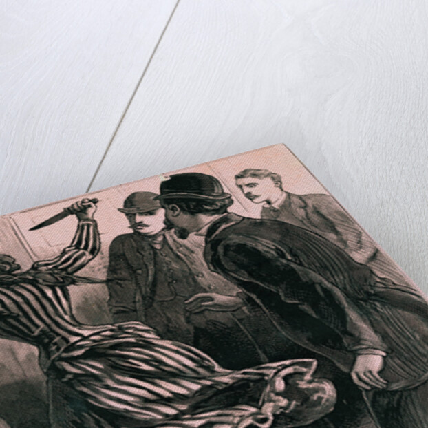 Two Women Fighting with Knives by Anonymous