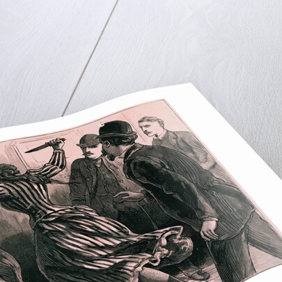 Two Women Fighting with Knives by Anonymous