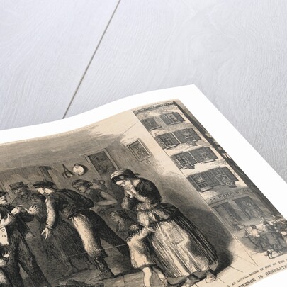 Illustration of Family Distraught over Drunk Father on Floor by Anonymous