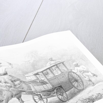 People Riding in Camel Drawn Coach by Anonymous