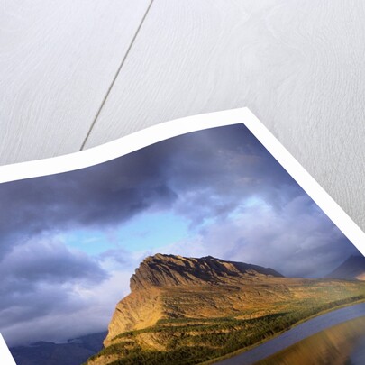 Grinnel Point Reflected in Swiftcurrent Lake by Anonymous