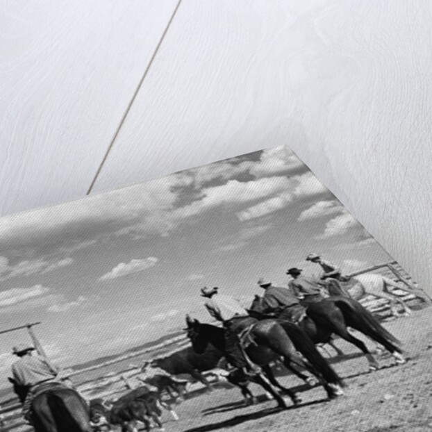 Moving Cattle Into Corral by Anonymous