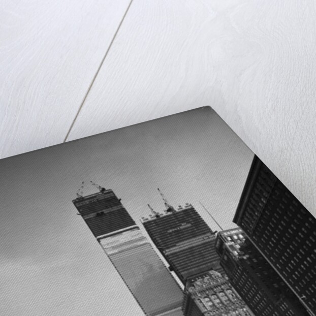 World Trade Center Twin Towers Under Construction by Anonymous