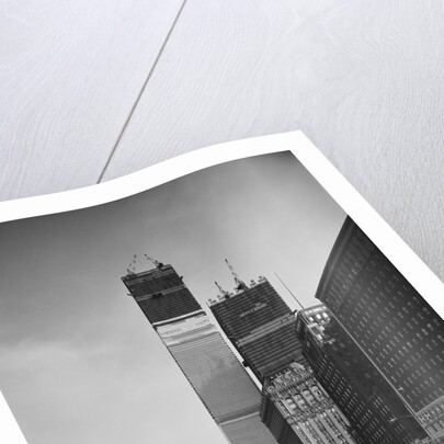 World Trade Center Twin Towers Under Construction by Anonymous