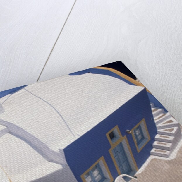 Traditionally Painted Greek House in Oia by Anonymous