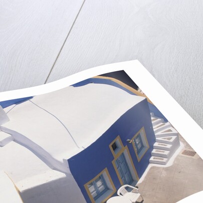 Traditionally Painted Greek House in Oia by Anonymous