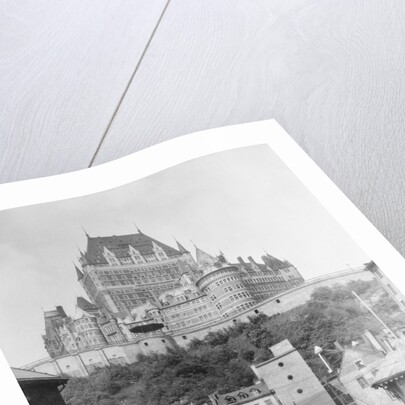 Chateau Frontenac Above Town by Anonymous