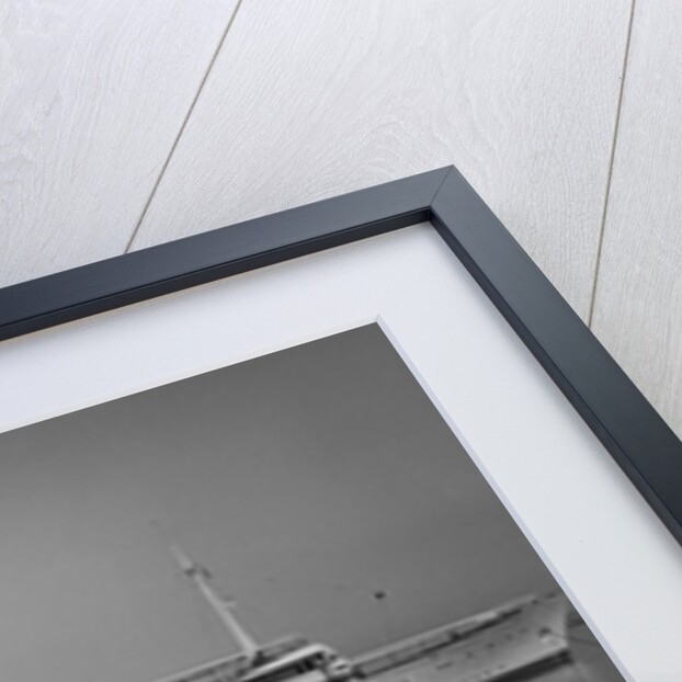 Onasis Yacht Docked Near Shore by Anonymous