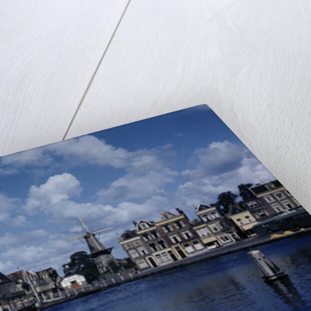 Waterfront Scene in Leiden by Anonymous