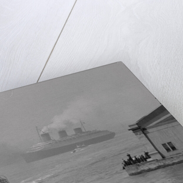 Normandie Sailing Past Battery Park by Anonymous