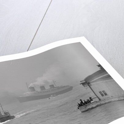 Normandie Sailing Past Battery Park by Anonymous