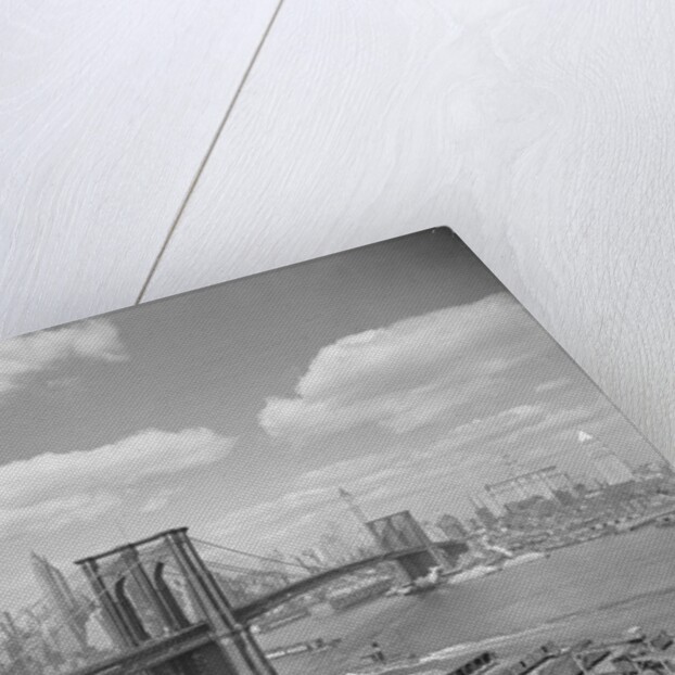 Brooklyn Bridge and City Skyline by Anonymous