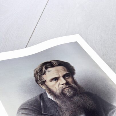 Lithographed Portrait of William Holman Hunt by Anonymous
