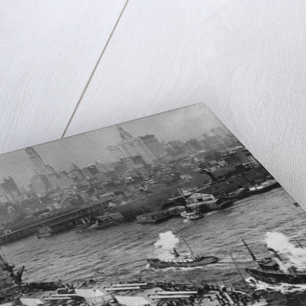 USS Texas in New York's Harbor by Anonymous
