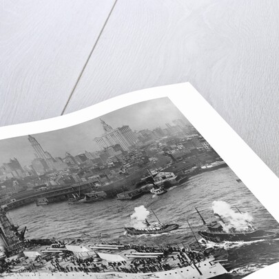 USS Texas in New York's Harbor by Anonymous