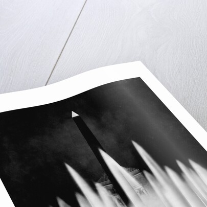 Black Marble Obelisk and Water Fountain by Anonymous