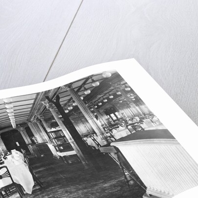 Elegant Dining Area on Shipboard by Anonymous