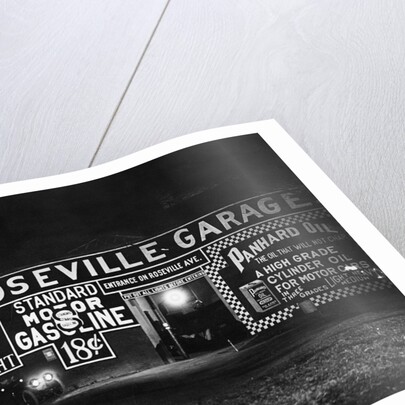 Garage Illuminated with Flood Light by Anonymous