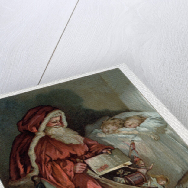 Illustration Entitled The New Picture Book Depicting a Visit from Santa by Anonymous