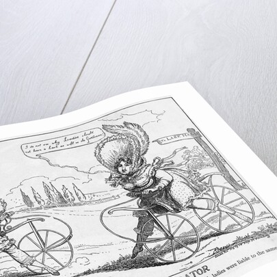 Women Riding Dandy Horse Bicycles by Anonymous