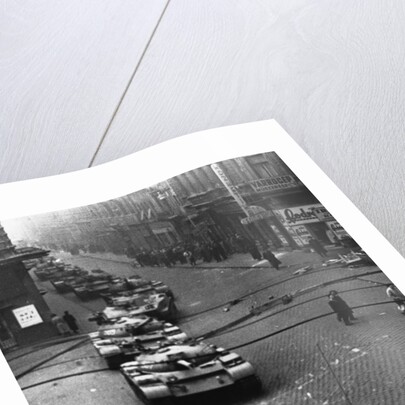 Russian Tanks on Budapest Street in 1956 by Anonymous