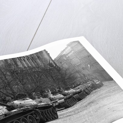 Russian Tanks in Budapest by Anonymous